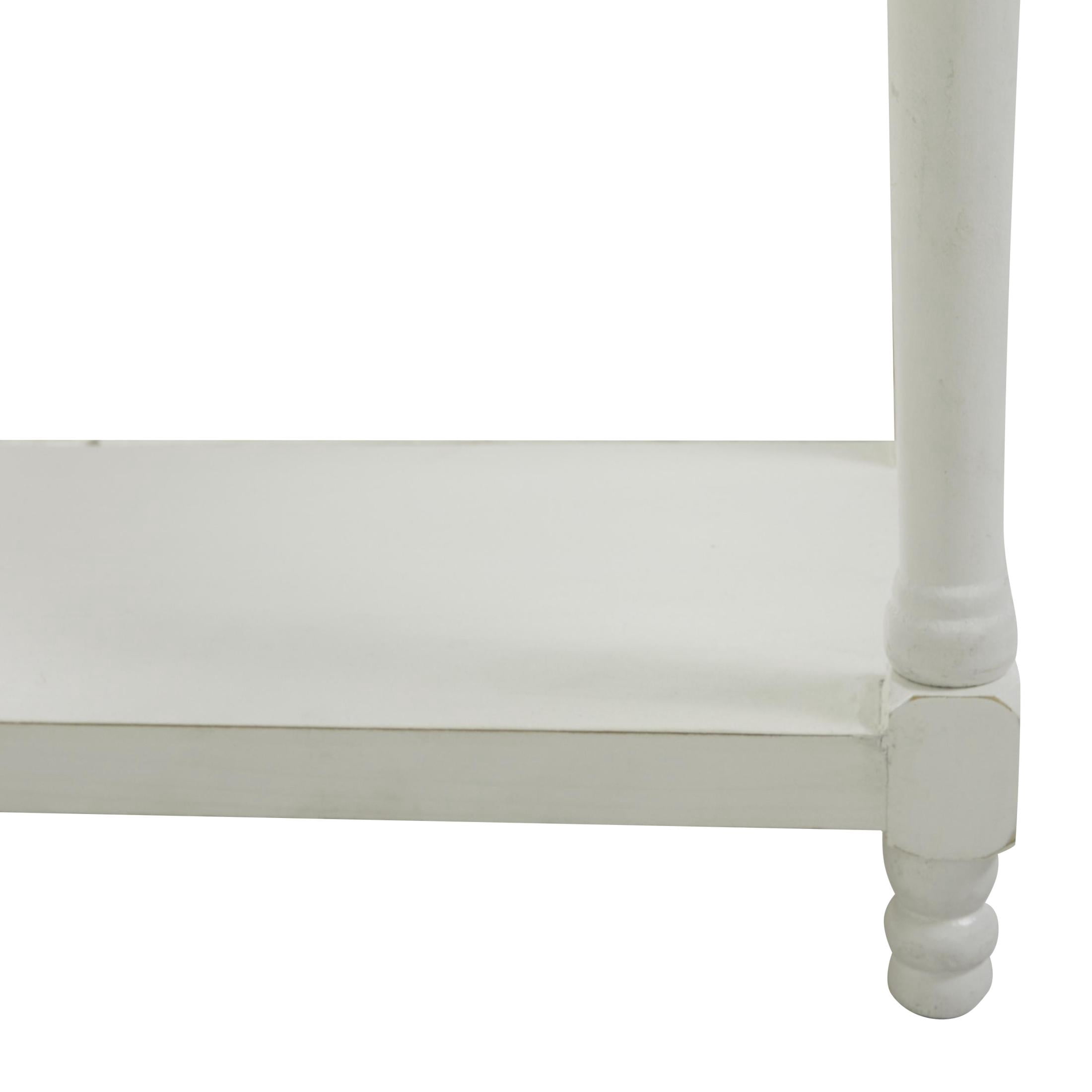 DecMode 23" x 72" White Wood 5-Tier Shelving Unit, 1-Piece
