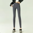 thumbnail image 2 of SGMVNU Winter Warm Leggings Women Elastic Thick Thermal Legging Pants Lined Tights High Waisted Strench Yoga Pants(Grey, XXL), 2 of 4