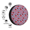 thumbnail image 4 of Salouo Strawberries Print Spare Tire Cover 14-17 inch Spare Tire Protector Universal Tough Tire Wheel Cover for Trailer SUV and Truck-16 inch, 4 of 6