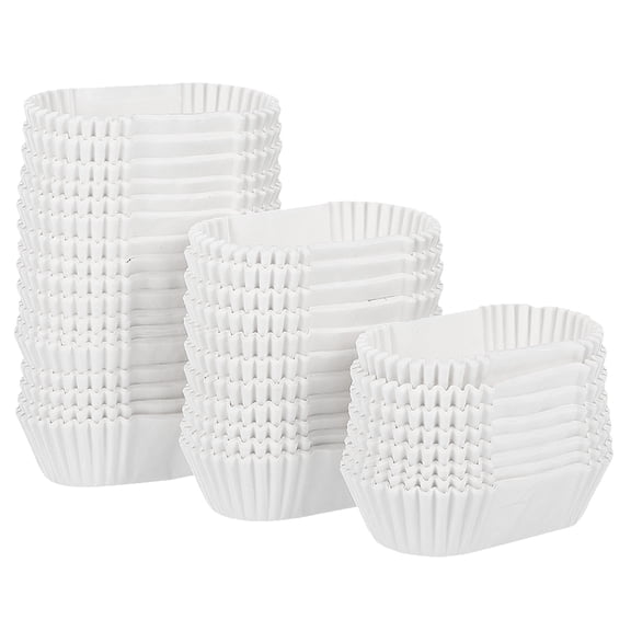 2000 Pcs Baking Cup Party Decoration Brushed Cake Cups Disposable Loaf Pans Tray Bread Supplies Lining White Paper