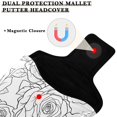 thumbnail image 3 of Haosy Lines Roses Golf Mallet Putter Cover Strong Magnetic Leather Golf Club Headcover Closure, 3 of 7
