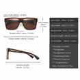 thumbnail image 6 of JIM HALO Retro Polarized Sunglasses Men Women Flat Top Square Driving Glasses(Tortoise Frame / Polarized Brown Lens ), 6 of 7