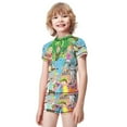 thumbnail image 2 of Rick And Morty Boys 2-Piece Swimsuit Set, Short Sleeve Rash Guard & Swim Trunks, 2 of 7