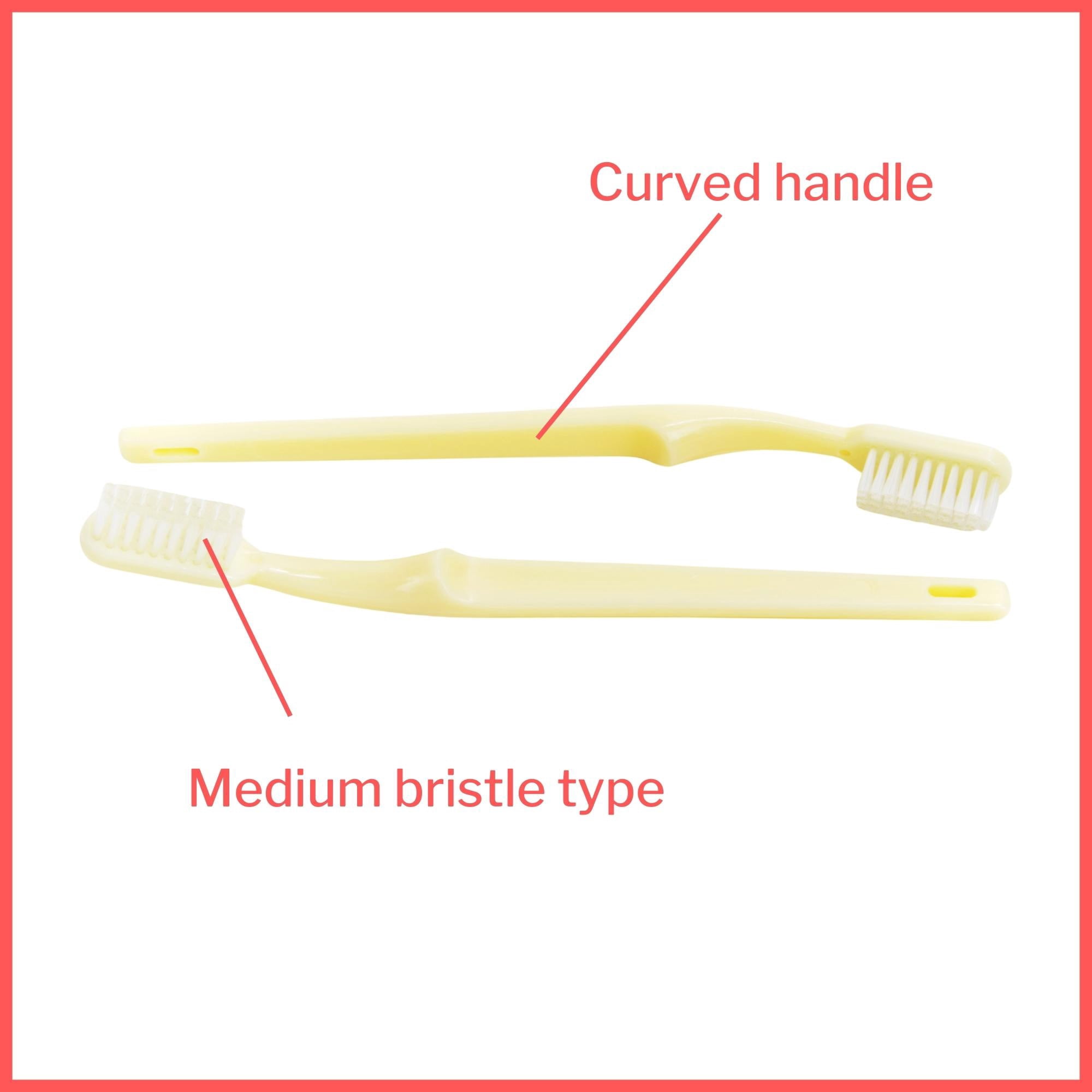 McKesson Toothbrush, Medium Bristles for Dental Hygiene, Ivory, 144 Count, 1 Pack