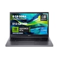 thumbnail image 1 of Laptop Acer NXKQ4AL006 NVIDIA GeForce RTX 2050 Procesador Intel® Core™ i5 13va Gen 8 Núcleos 8 GB RAM 512GB SSD, 1 of 4