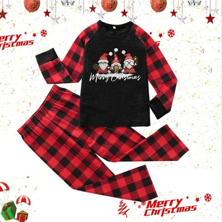 

LEEy-world Christmas Gifts For Mom Holiday Pajamas For Women/Men/Kids/Couples Printed Long Sleeve Top and Pants Sleepwear