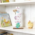 thumbnail image 3 of Easter Party Decorations Wood Rabbits Egg Chick Ornaments 18x7cm for Outdoor Easter Decorations, 3 of 6