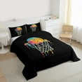thumbnail image 3 of Feelyou Splatter Basketball Full Size Comforter Sets, Cartoon Sports Bedding Sets, 3pcs, 3 of 8