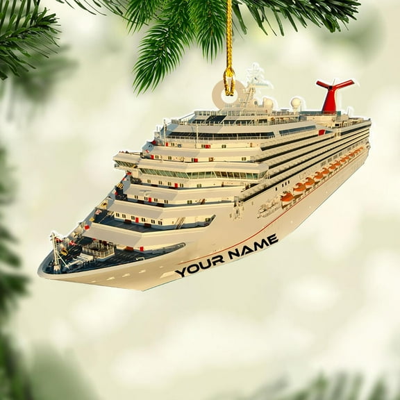 Personalized Pontoon Christmas Ornament 2025, Water Craf Boat Ornaments, Cruise Ship Ornament, Boat Ornaments, 2D Flat Ornament, Pine Hanging for Xmas Christmas (Multi 14) - 2971
