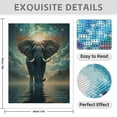 thumbnail image 3 of Diamond Art Kit for Adults, Elephant Starry Sky Reflection Diamond Painting for Adults Beginners, 5D DIY Diamond Art Painting Kits, Colorful Diamond Painting Craft for Home Decor 12x16, 3 of 7
