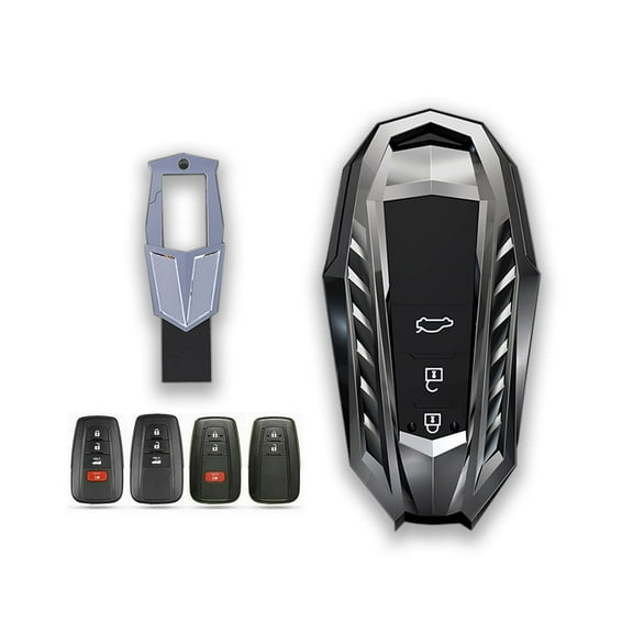 Zinc Alloy Smart Remote Key Fob Cover for Toyota RAV4 Camry Corolla Avalon C-HR Prius GT86 Highlander 2018-2022