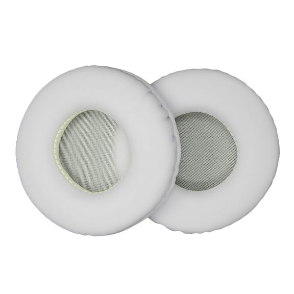 White Protein Leather Headphone Ear Cushions with Memory Foam for Enhanced Comfort and Sound
