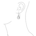 thumbnail image 3 of Bling Jewelry Womens Etched Puffed Raindrop Teardrop Earrings Fishhook Sterling Silver 1.4 Inch, 3 of 5