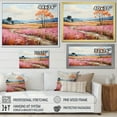 thumbnail image 4 of Designart "Countryside Pastel Hills Collage II" Countryside Floater Framed Wall Art Living Room, 4 of 7
