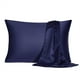 thumbnail image 1 of PiccoCasa 2 Pcs Funda de Almohada de Satén con Cremallera, Saten de Seda No Estándar, Color Marino, 1 of 7