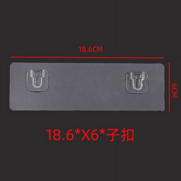 Zhuge Gancho adhesivo impermeable para baño o cocina de 20 piezas, sin agujeros, sin clavos, sin rastro, hebilla para madre e hijo, hebilla de goma móvil montada en la pared (hebilla doble)