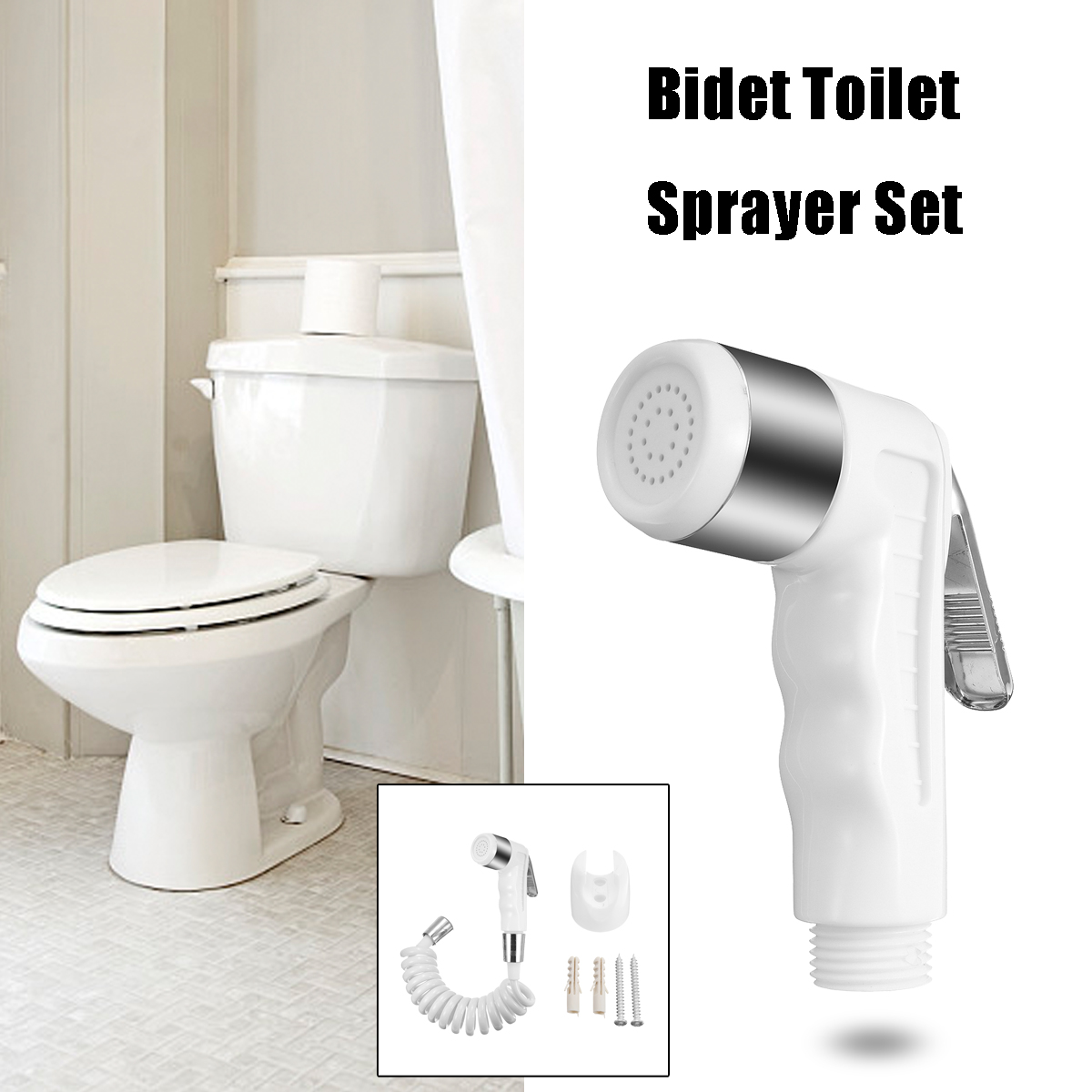 Hand Held Shower Head Douche Toilet Bidet Spray Toilet Shattaf Adapter Spray Handheld Bidet