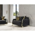 thumbnail image 2 of Lust Modern Style Loveseat Made with Wood & Under-seat Storage in Black, 2 of 7