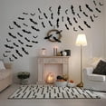 thumbnail image 2 of YZEGDCH Halloween 12 Pcs Bats Wall Decor With LED 3D Bat Halloween Decoration Stickers for Home Decor 10 Styles Waterproof Black Spooky Bats for Room Decals, 2 of 5