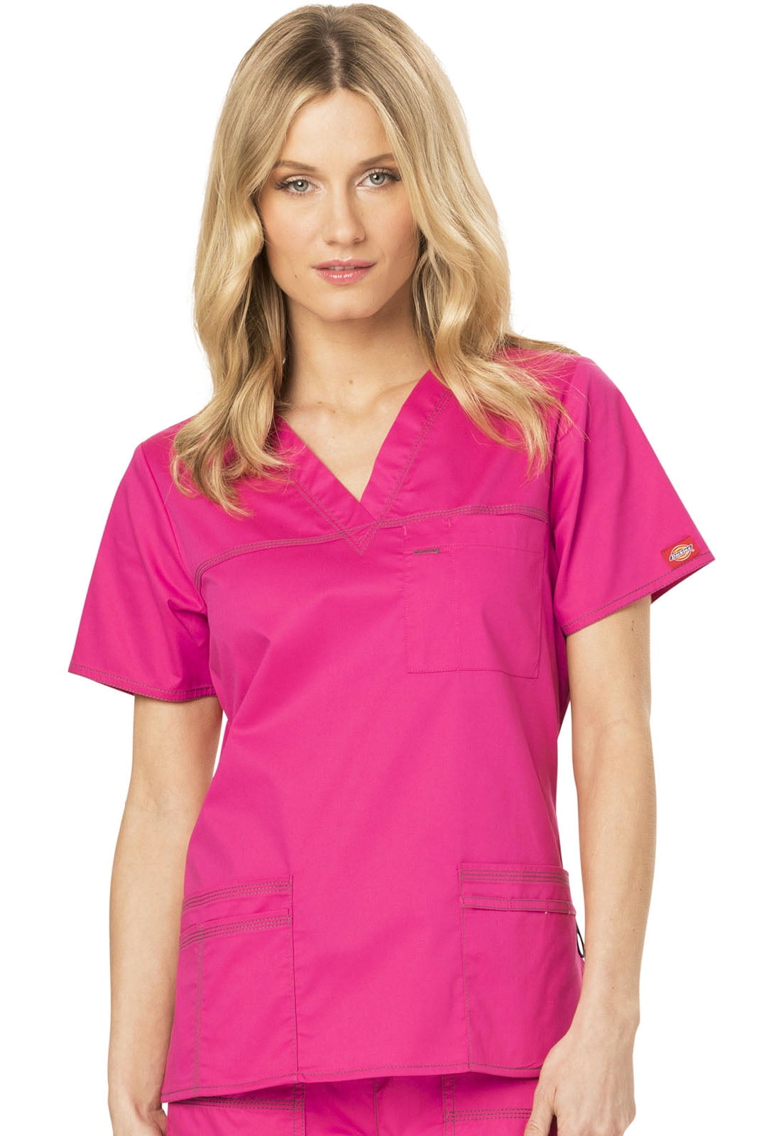 Dickies Scrubs 817455 V Neck Scrub Top Dickies Youtility Jr Fit Icy Turquoise 