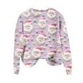 thumbnail image 4 of Kilaqueen Christmas Sweaters for Women Long Sleeve Crew Neck Xmas Sweater Funny Print Lightweight Winter Holiday Knitted Pullover Tops Jumper, 4 of 5