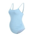 thumbnail image 6 of zaveiop Maternity One Piece Swimsuit Seamless One Size Bathing Suit Ribbed U-Shaped Back Pregnancy Swimwear (Blue, XL), 6 of 9
