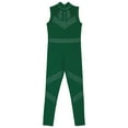 thumbnail image 4 of iixpin Full Body Jumpsuit for Girls Long Sleeves Biketards Tumbling Dance Leotard Skating Romper Bodysuit Green 8, 4 of 6
