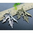 thumbnail image 2 of U8MO 2~30pcs Jewelry Making Finding DIY Big Maple Leaf Alloy Charm Pendant 54x44mm-bronze-30pcs, 2 of 7