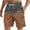 Brown, variant on WAVSUF Summer Drawstring Shorts for Mens Elasticity Short Pants Navy Size 5XL