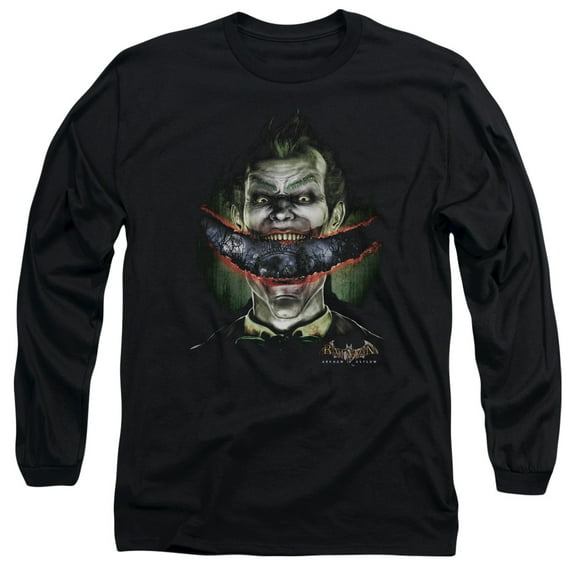 Batman Aa Crazy Lips Long Sleeve T-Shirt Adult 18/1 Black