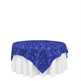 thumbnail image 2 of BalsaCircle 72" x 72" Royal Blue Raised Rosette Table Cover Overlays Wedding Tablecloth, 2 of 8