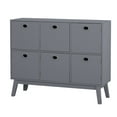 thumbnail image 7 of TMS Rhenzy Modern 6-Compartment 39 inch Wide Storage Cabinet, Gray, 7 of 7