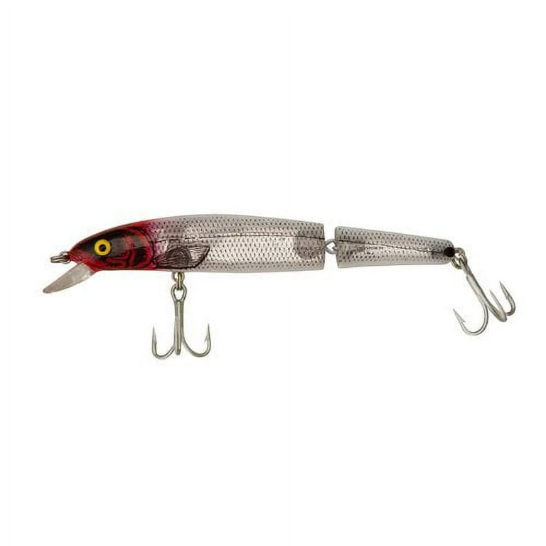 Bomber Heavy Duty Jointed Long A Crankbait 6 Silver Flash Red Head 1 oz.