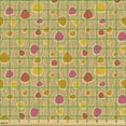 thumbnail image 2 of Abstract Fabric by the Yard, Retro Style Illustration of Colorful Stone Like Motifs and Curved Lines, Decorative Upholstery Fabric for Chairs & Home Accents, Sand Brown Multicolor by Ambesonne, 2 of 5