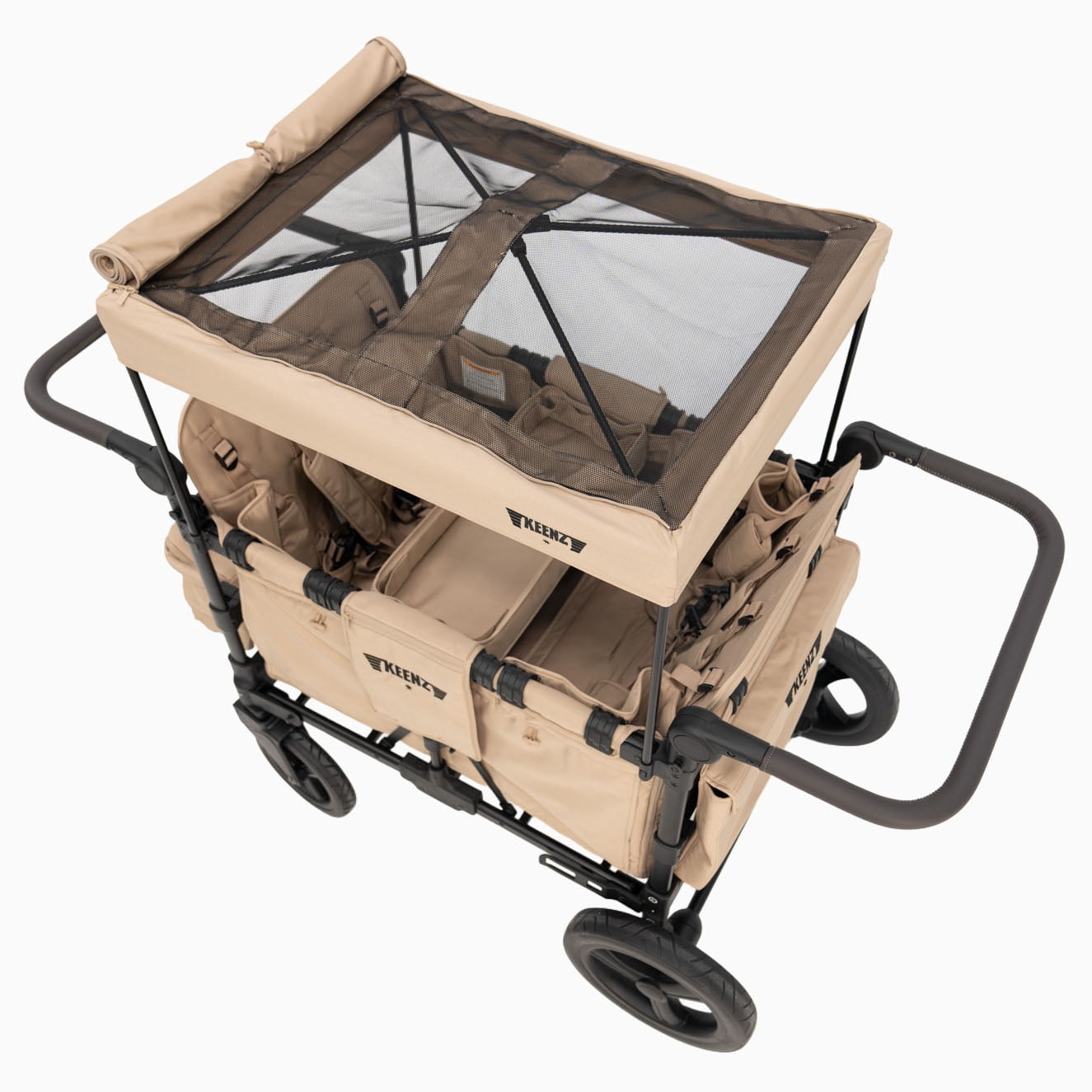 Keenz MOOV 4-Passenger Stroller Wagon – Full-Featured Comfort for Big Adventures | Mocha