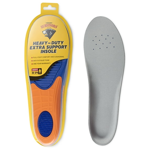 Herman Survivors Heavy Duty Extra Support Insole, Anti-fatigue Foam, Men's 8-14
 Men's
