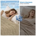 thumbnail image 2 of Brown Farmhouse Cooling Blanket,Lightweight Breathable Summer Throw Blanket with Double Sided Cold Effect,Vintage Country Monochrome Textured Picnic Blankets Bed Sheet for Hot Sleepers 50"x60", 2 of 8