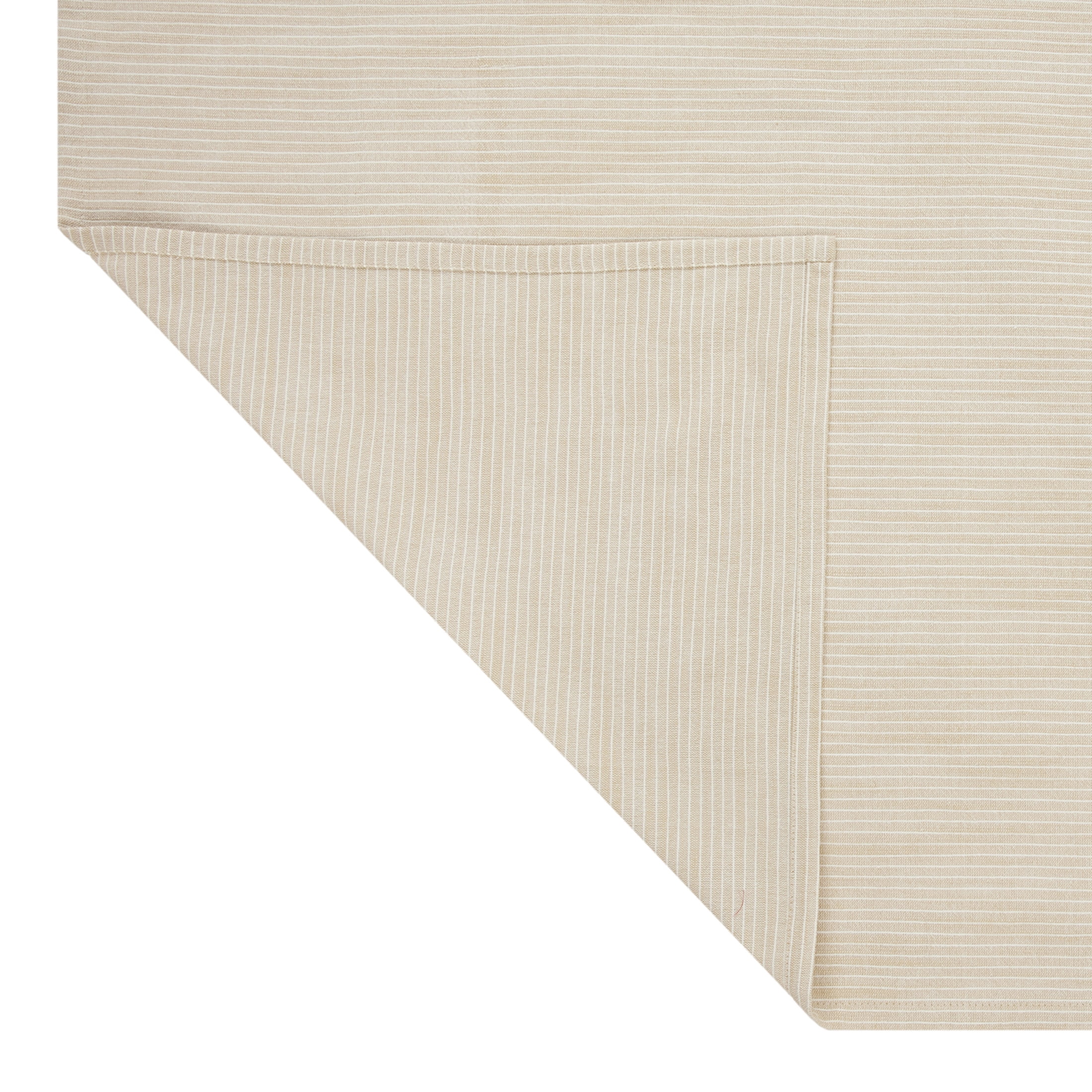 Better Homes & Gardens PINSTRIPE TC 60 X 84 - Vanilla Dream / Khaki - 100% Cotton