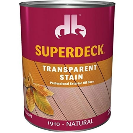 DB-1910-3 Quart Natural Extension Stain, Super deck Oil Exterior Transparent Stain By Duckback
