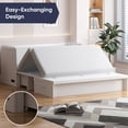 thumbnail image 5 of MUZZ Queen Size Murphy Bed, Guest Room Cabinet Bed with USB & Charging Station and Large Drawer for Apartment, White, 5 of 9