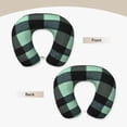 thumbnail image 3 of Travel Pillow Memory Foam, Head Neck Support Airplane Pillow For Traveling, Car, Home, Travel Neck Flight Pillow 12 Inches Paleturquoise Buffalo Plaid Check Tartan Scotland_1, 3 of 8
