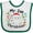 White and Green, variant on Inktastic My Second Christmas Santa with Candy Canes Boys or Girls Baby Bib