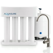 Aquasure Premier Advanced 75 GPD Reverse Osmosis Drinking Water Filter System, Brushed Nickel Faucet