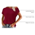 thumbnail image 4 of Blusa Tipo Túnica PRETTYGARDEN para Mujer, Tejida, Hombros Descubiertos, Color Vino, 4 of 9