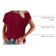 thumbnail image 4 of Blusa Tipo Túnica PRETTYGARDEN para Mujer, Tejida, Hombros Descubiertos, Color Vino, 4 of 9