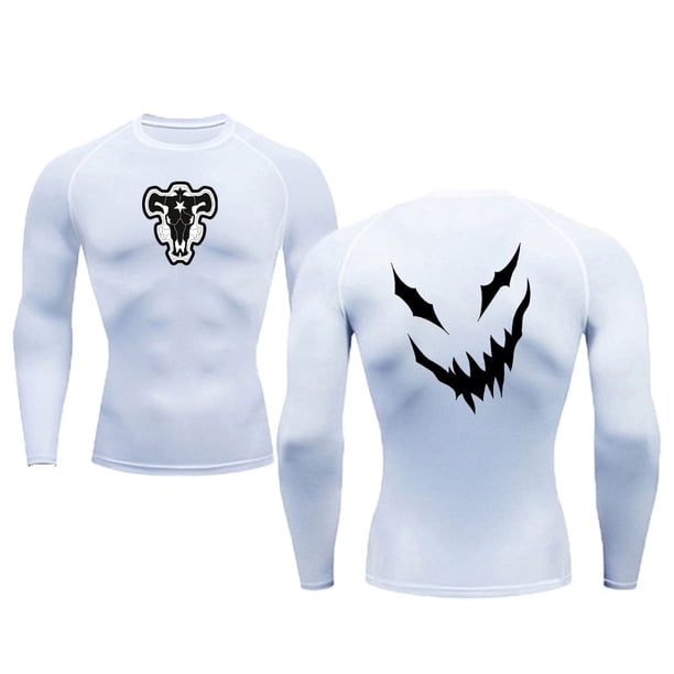 Camisa de compresión de entrenamiento de Anime para hombres, ropa interior atlética de secado rápido, protector de erupción, capa Base de gimnasio, equipo deportivo