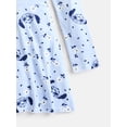 thumbnail image 6 of Lilo & Stitch Girls Allover Print Dress with Long Sleeves, Sizes 4-12, 6 of 7