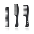 thumbnail image 1 of Juego de 3 peines de dientes anchos para desenredar el cabello, peine antiestático para cabello largo, liso y rizado, 1 of 6