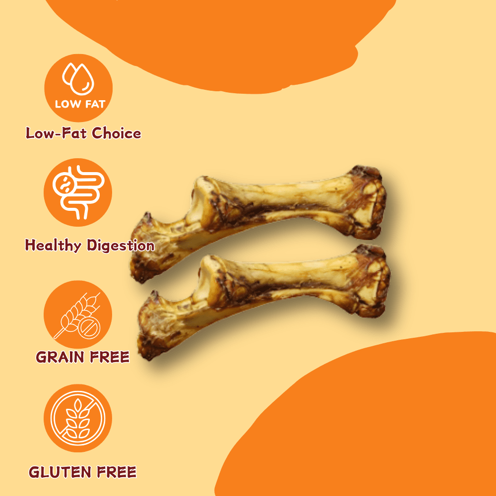 Tender Touch All-Natural Beef Shoulder Blade Bones for Dogs, Slow-Roasted Flat Bone for Medium to Large Breeds, USA Sourced，4 Count