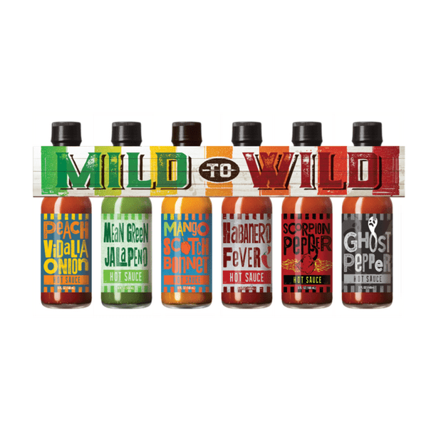 Mild to Wild 6 pack hot sauce gift set